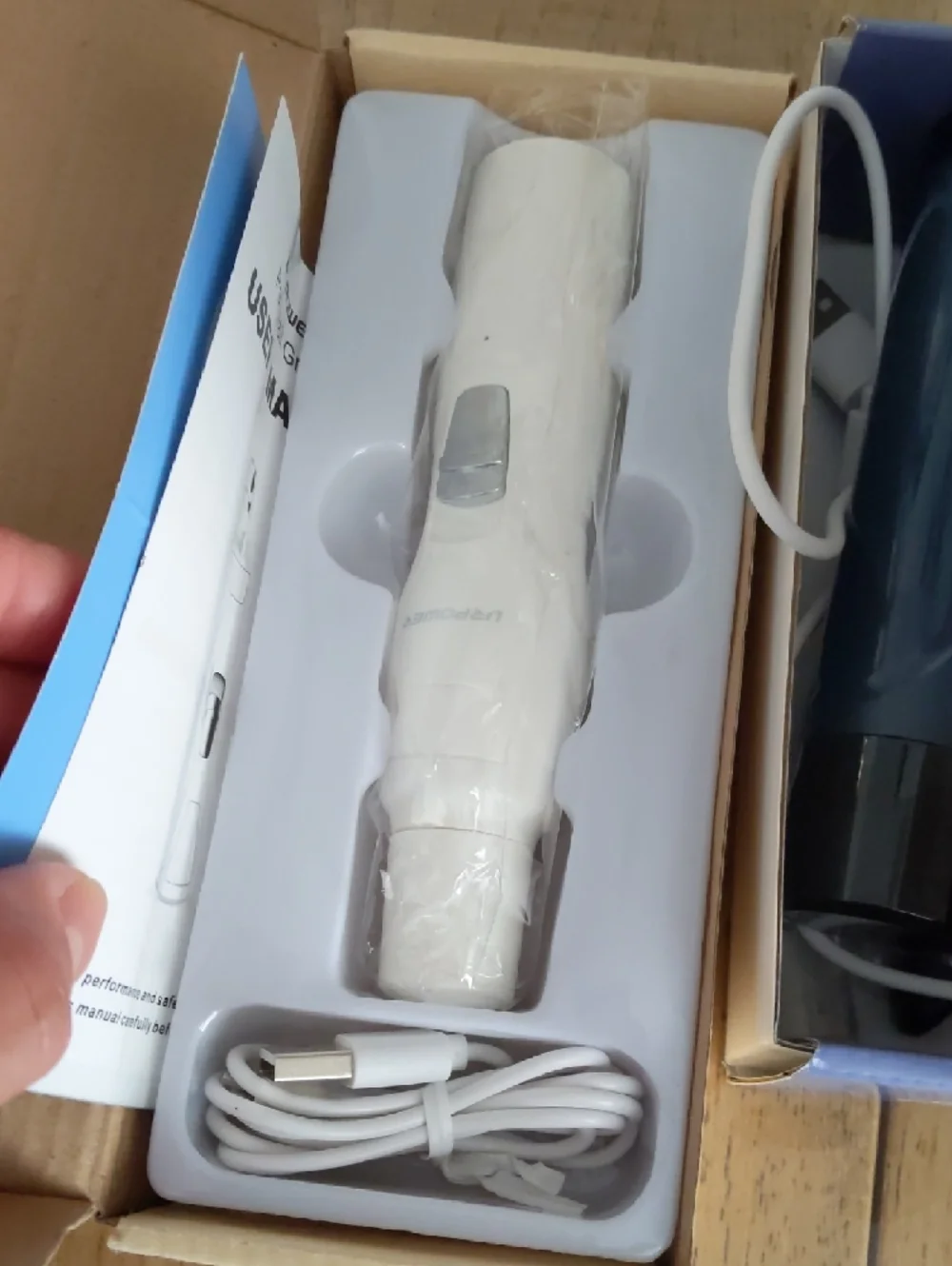 White Rechargeable Device with Cord - Neutral